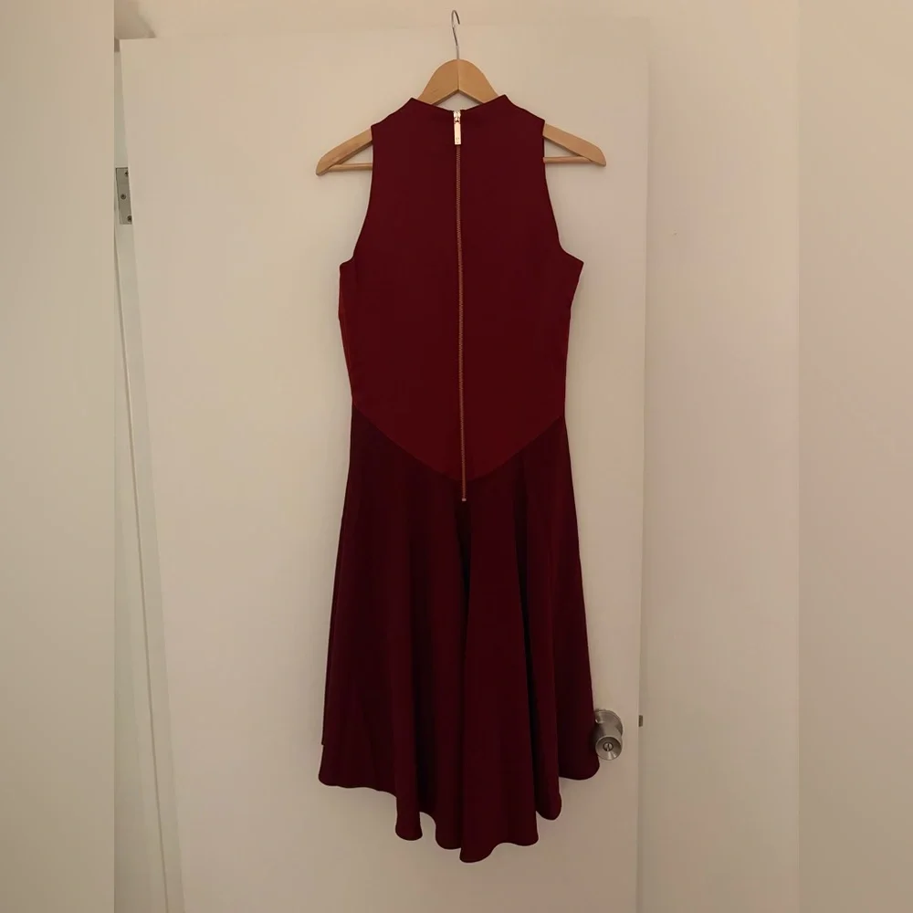 Ted Baker Burgundy/Maroon Sleeveless High/Low Dress - size 6 - Picture 5 of 16
